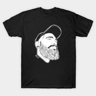 Beardy Beef - white lines T-Shirt